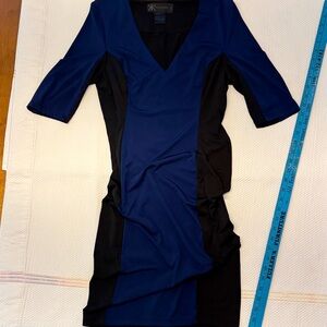 🛍️Consignment Bag 2 Kardashian Kollectiom Bodycon Dress Blk / Royal Blue L